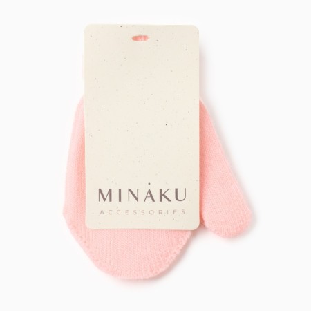 Baby mittens minku, pink color, 12 cm-3