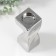 Ceramics candlestick per 1 candle "bend" d = 3.5 cm silver 6.5x6.5x17.5 cm