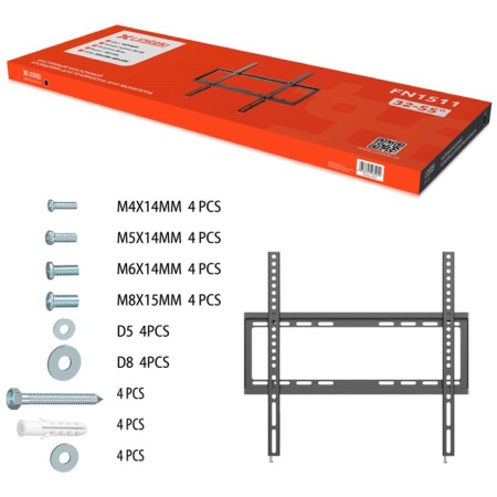 Crasstein Uniteki FN1511 for a TV or monitor on a fixed wall, diagonal 32-5-3