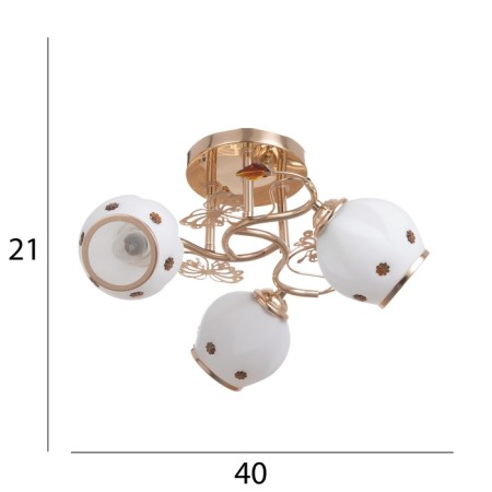 Velma chandelier 3x40W E27 Gold Model: 2600549-10