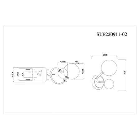Wall lamp EVOLUCE. Sle220911-02. FORMAE. 2x5 watts, G9, 4000k, 13x15 cm, chromium color-4