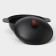Cast iron fried, 2 l, d = 24 cm, cast -iron cover, black color