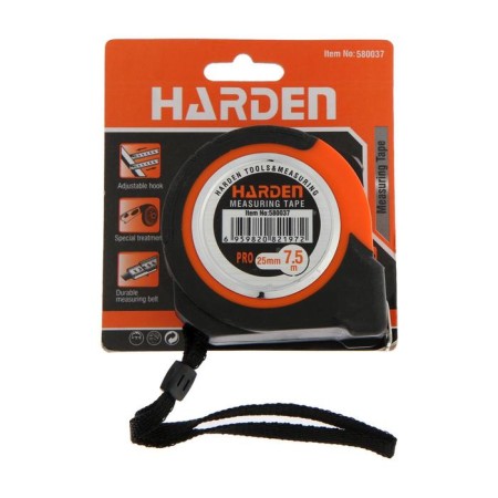 Roulette Harden 580037, with a shock -resistant rubberized body, 7.5m x 25mm-2