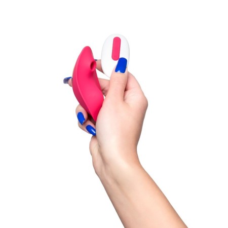 Liner in panties with vacuum-wave stimulation Jos Pimpit, silicone, pink, 9 cm-14