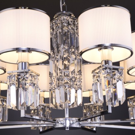 Suspended chandelier with lampshades Zaffiro, 40W, E14, 75x75 cm-1