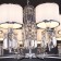 Suspended chandelier with lampshades Zaffiro, 40W, E14, 75x75 cm