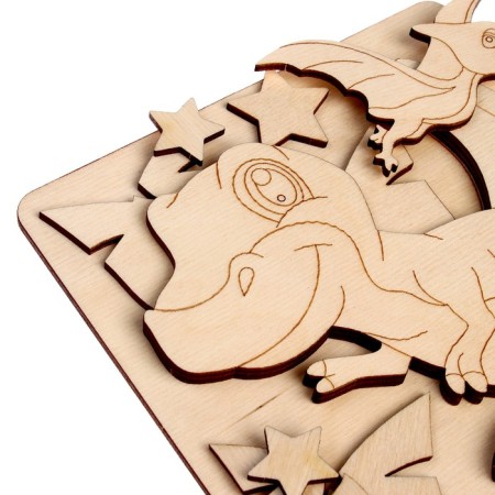 Set for creativity. Wood painting "Dinosaurus"-2