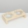 Double stand with bowls made of transparent glass 30 x 14.5 cm x 6.5 cm, 2x250 ml