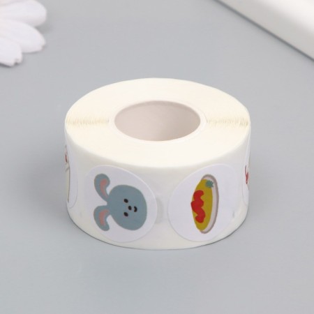 Stick Paper "Bunny and Sweets" d = 2.5 cm 500 pcs in a roll 3x5x5.5 cm-2