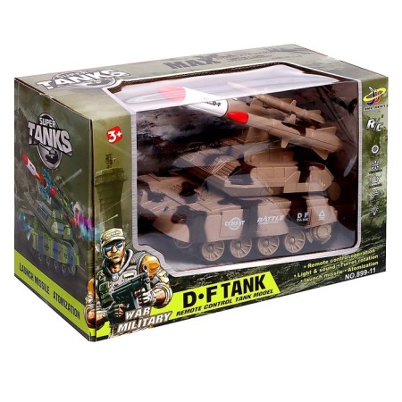 Radio -controlled “Battle” tank, shoots, smoke effect, brown color-9