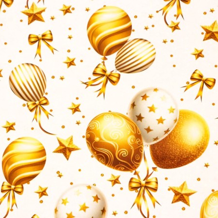 Paper packaging glossy bilateral "Golden Balls", 100 x 70 cm-1