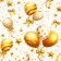Paper packaging glossy bilateral "Golden Balls", 100 x 70 cm