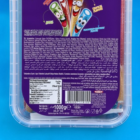 Sour marmalade - pencil "Damla", assorted with sprinkling, 8 g-3