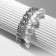 Pearl bracelet "Chain", white color in silver, l = 16 cm