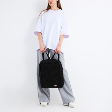 Backpack School Textile Love, 38x27x13 cm, black color-7