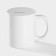 Mug ceramic shares "Classic", 390 ml, white color