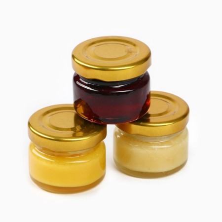 New Year! Gift set “Warm up this winter”, two creamy honey and jam with cones, 3 x 30 g-2
