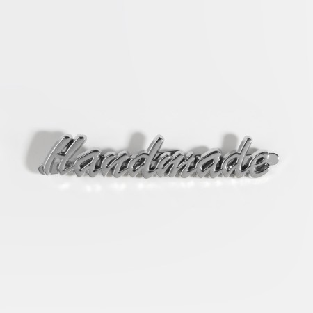 Decorative elements for the puncture "Hand Made", 5.4 × 1 cm, 10 pcs, silver color-1