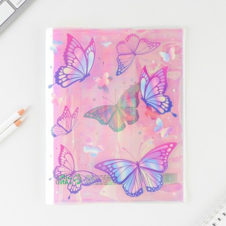 The holographic cover for the butterfly notebook, 34.7 x 21.1 cm-3
