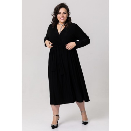 Female dress, size 66, black color-1