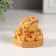 NECKE Polystone for gold "Toad on coins and a pedestal with symbols" 4.2x4.4x4.1 cm
