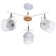 Biraso chandelier 3x60W E27 White-gold 58x58x40 cm Bayerlux