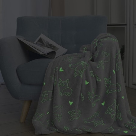 Gumming -luminous Casa Conforte Stella Corgi 100x150cm, Gray, flannel 190g/m, PE100%-2