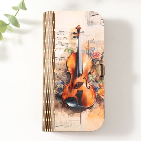 Casket "Violin" 17x8.5x3.5 cm-2