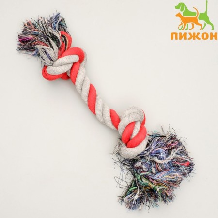 Cable toy "2 knots", 200 g, up to 33 cm, mix of flowers