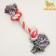 Cable toy "2 knots", 200 g, up to 33 cm, mix of flowers