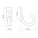 Hook furniture tundra TKO014, one -rod, bronze, 10 pcs TMP