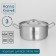 Hanna Knövell stainless steel pan with a lid, 3 l, d = 20 cm, h = 9.5 cm, wall thickness 0.6 mm, induction