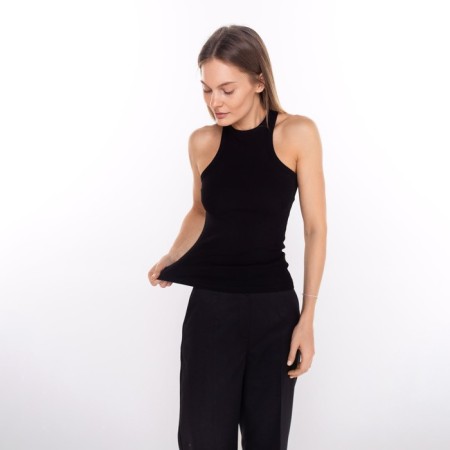 T -shirt female, black color, size 44-2