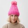 Women's hat minku, pink color, rr 56-58
