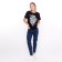Women's T -shirt "Dragon", black color/white print, size 48