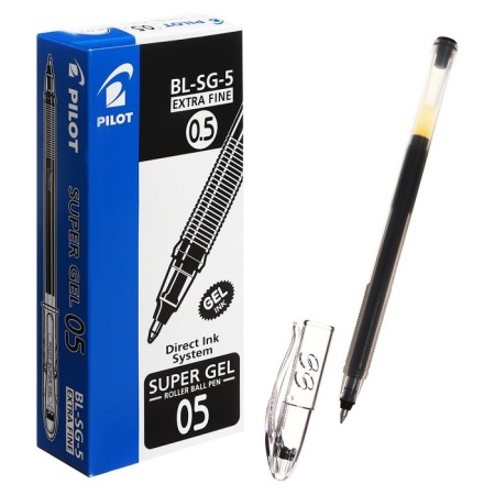 Gel handle Pilot Super Gel, node 0.5 mm, ink black, disposable, direct ink feed-1