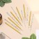 Candles for the Cake "Heart", 12 pcs, gold and white