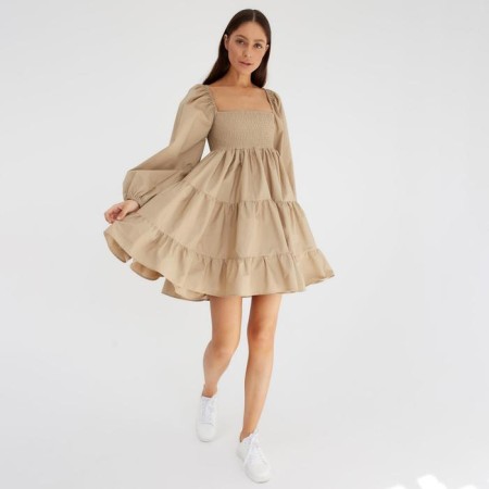 Dress summer female mist size 48-50, beige