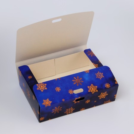 Folding Gift Box "Shine of Snowflakes", 16 × 12 × 5 cm-2