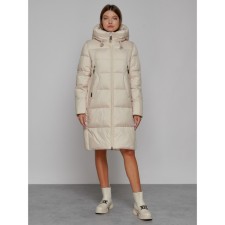 Coat insulated winter female, size 44, beige color