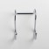 Double railing hook, d = 2.5 cm, 6 cm, chromium color