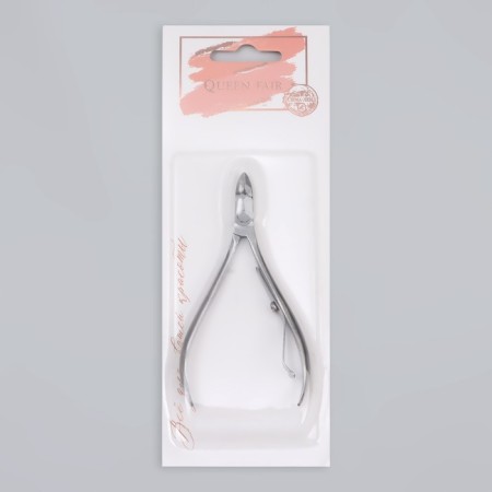 Manicure nippers for cuticle, 9 cm, blade length - 9 mm, on blist, silver color-4