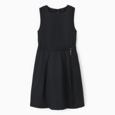School sundress for girls, black color, height 134 cm