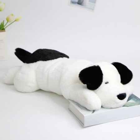Soft toy "Dog", 75 cm, black and white color-6