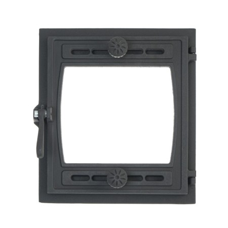 Top-fire airtight DTG-8BS "Kizhi-2" Rubtsovsk 340x370x130 mm dyed, with glass, thermal-winged
