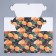 Folding box for 4 cupcakes with a “spice” window, 16 x 16 x 10 cm, New Year