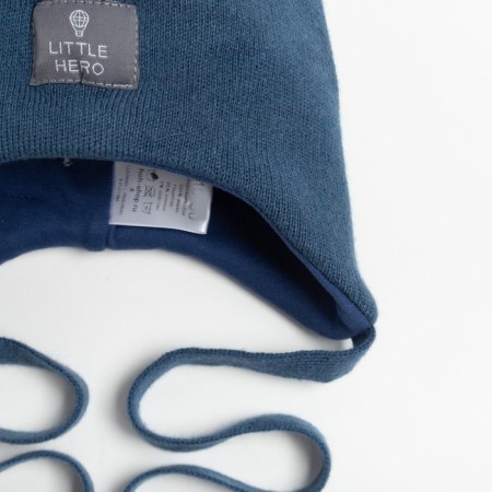 Hat for a boy, indigo color, size 50-54-1