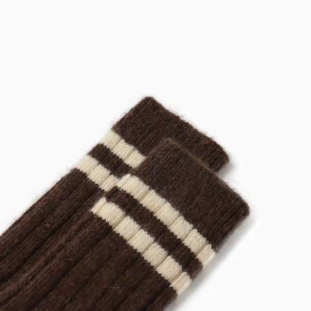 Male socks from Mongolian wool, chocolate color, size 43-45-1