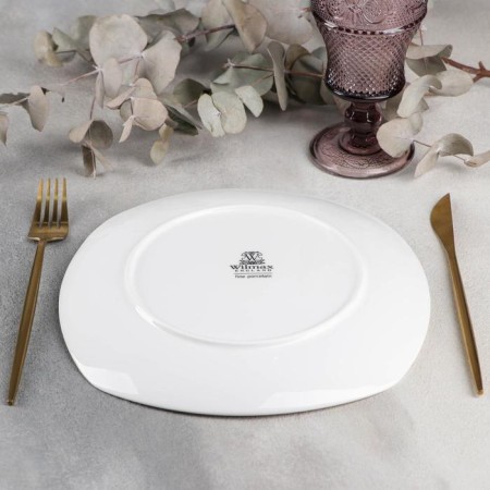 Porcelain dining Porcelain Wilmax ilona, ​​D = 24.5 cm, white color-2