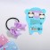 Hair elastic band with a bow "Panda" 9.5 x 8 cm